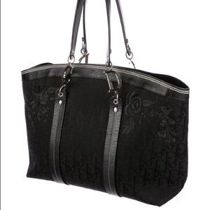 Christian Dior Diorissimo Embroidered Flowers Tote